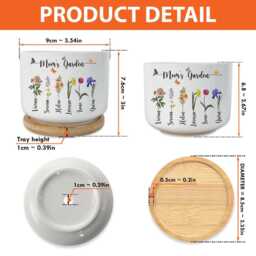 Personalized Pet Plant Pot, Memorial Gift, Cat Name Planter, Mom Dog Gift - thumbnail 4