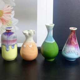 Unique Miniature Vase Desk Decor Gifts For Mom, Cute Mini Mommy Pot Handmade Tiny Pottery, Keepsake Small Flower Gift Her - thumbnail 2