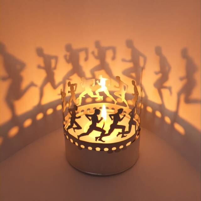 Running Trial Shadow Play Candle Attachment For Mesmerizing Silhouette Motifs - Perfect Gift Runners & Sports Enthusiasts - image 1