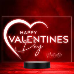 Happy Valentine's Day Love Personalised Gift Colour Changing Night Light