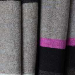One Of A Kind Wool Mohair Throw, Large Handmade Color Block Blanket, Boho Fringe Throw - thumbnail 3