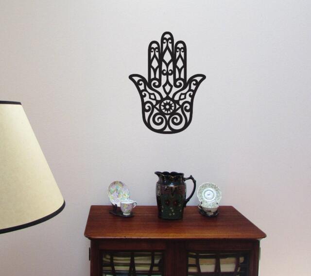 Hamsa Hand Wall Art Vinyl Decal Of Fatima New Age Spiritual - image 1