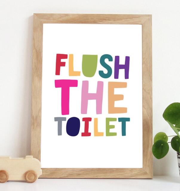 Splish Splash Print, Kids Bathroom Prints, Wall Art, Sign, Decor, Rainbow Home Decor - image 1