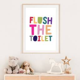 Splish Splash Print, Kids Bathroom Prints, Wall Art, Sign, Decor, Rainbow Home Decor - thumbnail 2