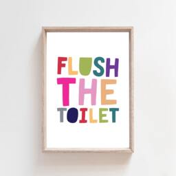 Splish Splash Print, Kids Bathroom Prints, Wall Art, Sign, Decor, Rainbow Home Decor - thumbnail 3