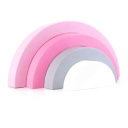 Wooden Rainbow Stacker Blue New Baby Gift - thumbnail 4