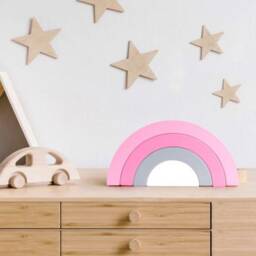 Wooden Rainbow Stacker Blue New Baby Gift - thumbnail 3