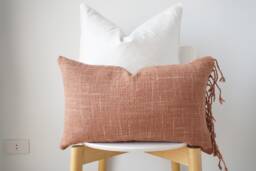 Brown Tribal Hemp Hand Woven Natural Dye Color Pillow Cover - thumbnail 1