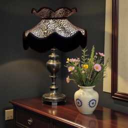 Lynx Animal Print Lampshade With Black Fringe, Made in The UK - Animal Fabric Lamp Shades - thumbnail 2