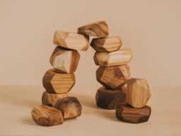 Tumi-Ishi, Wooden Stacking Stones, Toys, Balancing Rock, Montessori Toy, Learning Child Development, Baby Gift