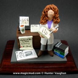 Psychologist's Figurine, Custom Made Gift For A Therapist/Counsellor, Psychiatrist Graduation - Figurine Shrink - thumbnail 2