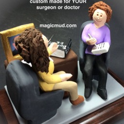 Psychologist's Figurine, Custom Made Gift For A Therapist/Counsellor, Psychiatrist Graduation - Figurine Shrink - thumbnail 4