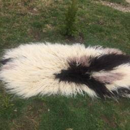 Fluffy Wool Rug Woven Fireside Cover, Soft Bed Mat - thumbnail 3