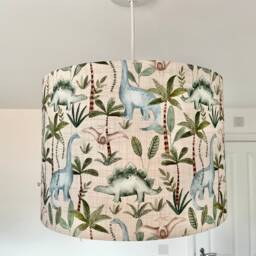 Dinosaur Lampshade, Dinosaur Jungle Lamp, Childrens Room, Nursery, Nursery Theme - thumbnail 4