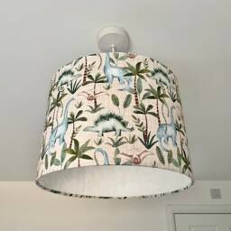 Dinosaur Lampshade, Dinosaur Jungle Lamp, Childrens Room, Nursery, Nursery Theme - thumbnail 2