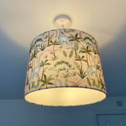Dinosaur Lampshade, Dinosaur Jungle Lamp, Childrens Room, Nursery, Nursery Theme - thumbnail 3