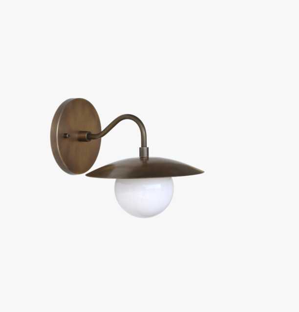 Brass Wall Sconce- Light With Brass Shade- Minimal Sconce Light, - Ul Listed.ppq-4 No.0002 - image 1