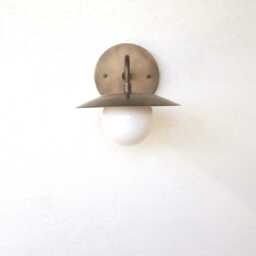 Brass Wall Sconce- Light With Brass Shade- Minimal Sconce Light, - Ul Listed.ppq-4 No.0002 - thumbnail 3