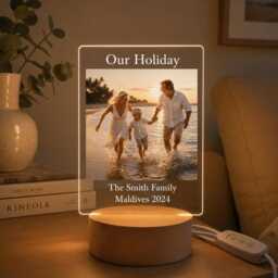 Personalised Led Photo Frame Night Light - Custom Picture Gift For Mum, Dad, Anniversary, Wedding, Birthday Keepsake - thumbnail 2