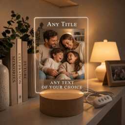 Personalised Led Photo Frame Night Light - Custom Picture Gift For Mum, Dad, Anniversary, Wedding, Birthday Keepsake - thumbnail 3