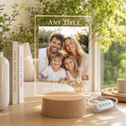 Personalised Led Photo Frame Night Light - Custom Picture Gift For Mum, Dad, Anniversary, Wedding, Birthday Keepsake