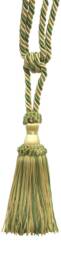 Light Gold, Olive Green Decorative Chainette Tieback, 5 3/4 Inch Tassel Length, 30 Spread - Embrace, Style# Ectb, Clr Sunflower - 8963