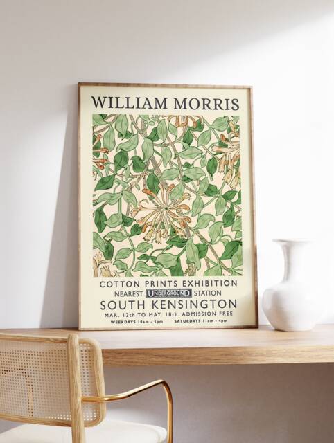 William Morris Poster, Exhibition Print, Vintage Wall Art, Floral A1/A2/A3/A4 - image 1