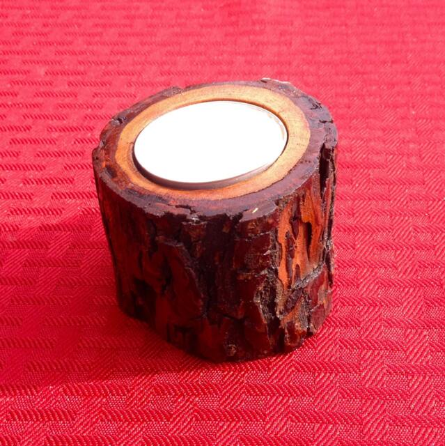 Tree Limb Candle Holder - Branch Reclaimed Wood Refurbished Real Pecan Recycled - image 1