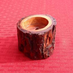 Tree Limb Candle Holder - Branch Reclaimed Wood Refurbished Real Pecan Recycled - thumbnail 4