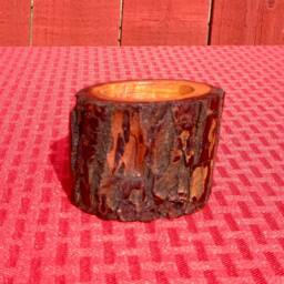 Tree Limb Candle Holder - Branch Reclaimed Wood Refurbished Real Pecan Recycled - thumbnail 3