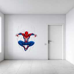Spiderman Jumping Vinyl Wall Decal, Animated Artgerm Style Sticker - thumbnail 2
