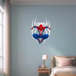 Spiderman Jumping Vinyl Wall Decal, Animated Artgerm Style Sticker - thumbnail 3
