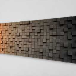 Ombre Reclaimed Wood Wall Art - Geometric Sound Diffuser - thumbnail 4