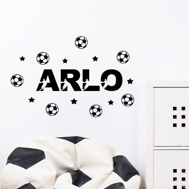 Personalized Football Wall Decal - Custom Boy's Room Soccer Sticker Art - image 1