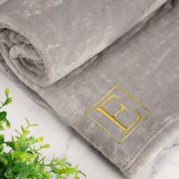 Embroidered Blanket Custom Monogram Date Personalised Fleece For Him Her Couples Gift - thumbnail 1
