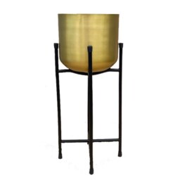 Indoor Golden Plant Pot With Stand/ Holder Gift For New Home/For Lover/ Stand - thumbnail 4
