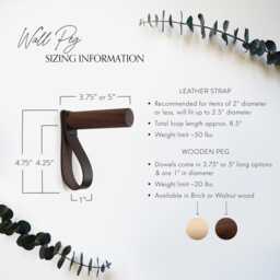 Medium Minimalist Leather Strap Entry Hanger Bath Towel Hook Wall Holder Bathroom Decor Peg Nordic Home - thumbnail 2