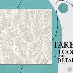 Pure Form Lines Leafy Rustic Motif Vinyl Flooring, Beige Area Floor PVC, White Living Room Decoration, Floral Comfort Gift For Her - thumbnail 2
