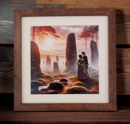 Outlander Craigh Na Dun Framed Art Print Scottish Highlands Decor - thumbnail 1