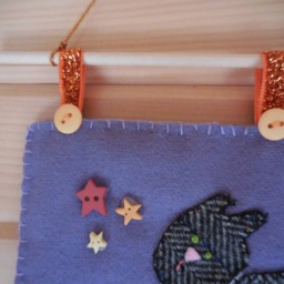 Hip Hop Black Cat Wall Hanging - thumbnail 4