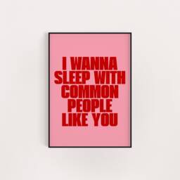 Common People Pulp Lyrics Print Retro Groovy Wall Art - thumbnail 2