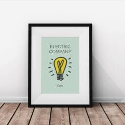 Electric Company Monopoly Art Print, Game Room Decor - thumbnail 3