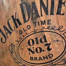 Reclaimed Whiskey Barrel Lid Wall Art Laser Engraved Jack Daniels Decor - thumbnail 3