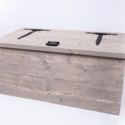storage Bench Blanket Box Rustic Chest - Rosemary By Dab Chic & Vintage Kids Wooden Toy Shabby - thumbnail 2