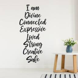 Chakra Wall Decal- Spiritual Rainbow Chakras - Sticker- Decal- Mantra Vinyl Decal - thumbnail 2