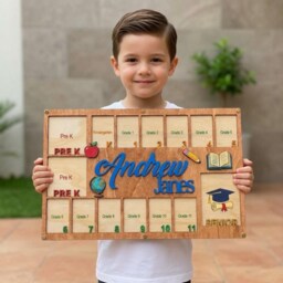 Personalized School Years Photo Frame, Pre K To Graduation Picture Custom Name Frame - thumbnail 3