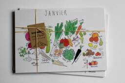 The Large Illustrated Calendar Of Seasonal Fruits & Vegetables - A5 Format Set 12 Cards Perpetual - thumbnail 1
