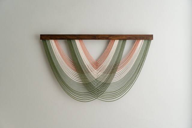 Fiber Wall Art, Boho Room Decor, Modern Farmhouse, Abstract Macrame Hanging, Housewarming Gift, Art V16 - image 1