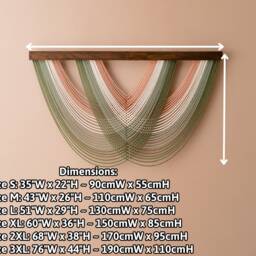 Fiber Wall Art, Boho Room Decor, Modern Farmhouse, Abstract Macrame Hanging, Housewarming Gift, Art V16 - thumbnail 2