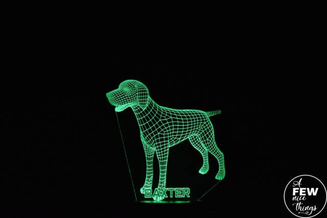 Personalised Pointer Dog Led Night Light - Animal Stand - image 1